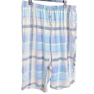 Woman Within 26W Petite Linen Blend Capri Pants New Boho Beach Casual Womens